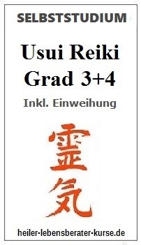 Ferneinweihung in Usui-Reiki Grad 3 oder 4 Unterlagen und Urkunde