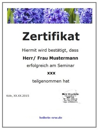 Heiler und Lebensberater Kurse Zertifikat Heiler und Lebensberater Kurse Zertifikat